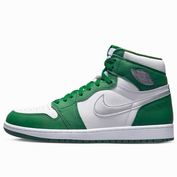 Jordan Other - Retro Green and Silver metallic Air Jordan 1s